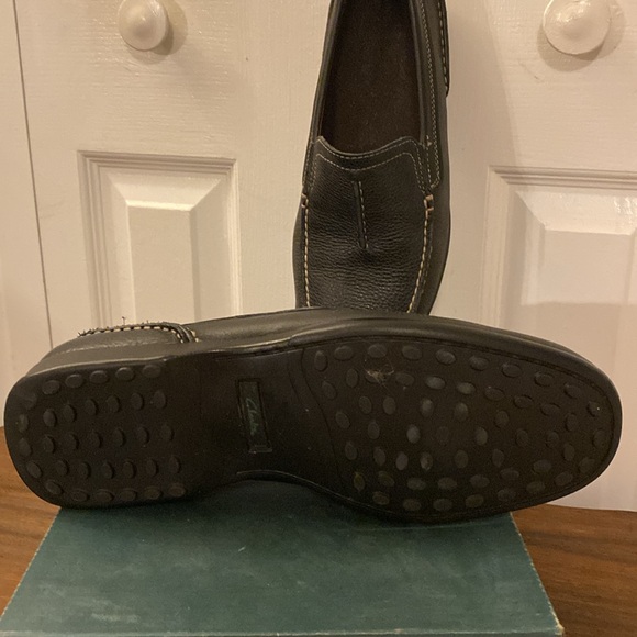 Clarks Xsara Men’s Black Leather Loafers Size 10 1/2 - Picture 3 of 3